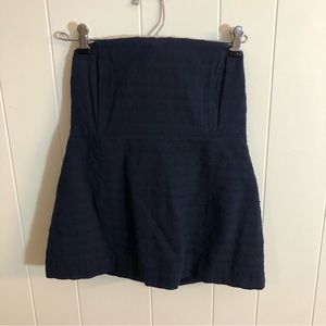 Vineyard Vines 100% Cotton Navy Strapless top Size 6